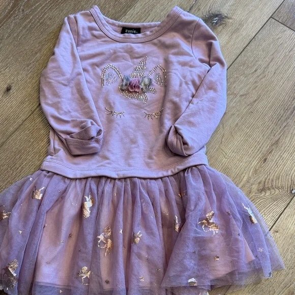Zunie Lavender Unicorn Tulle Dress - Picture 1 of 1